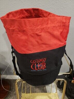 Disney Castaway Club Two-Tone Red and Black Bucket Bag